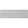 Mexen Rivel шкаф за баня 160 см с мивка Otis ляв, 2S, 1D, оребрен, сив мат/бял мат - 91A23-16047-3-BBFFF62-W18L01