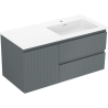 Mexen Rivel шкаф за баня 100 см с мивка Otis дясна, 2S, 1D, набраздена, графит/бял мат - 91A23-10047-3-BBFFF66-W18P01