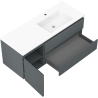 Mexen Rivel баня шкаф 120 см с мивка Otis дясна, 2S, 1D, релефна, графит/бял мат - 91A23-12047-3-BBFFF66-W18P01