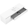 Mexen Rivel шкаф за баня 160 см с мивка Otis дясна, 2S, 1D, набраздена, бяла мат - 91A23-16047-3-BBFFF01-W18P01