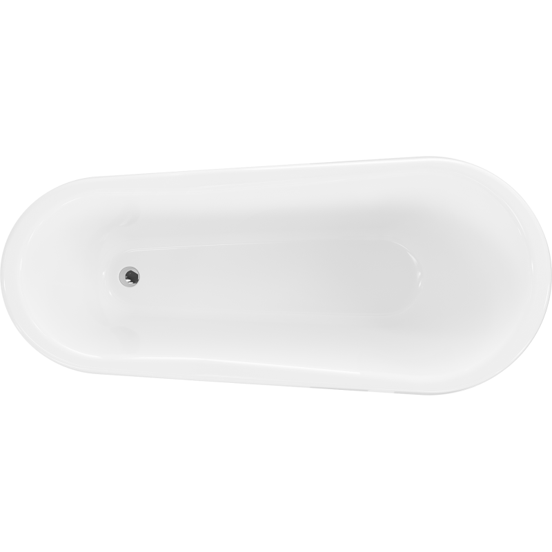 Mexen Retro самостоятелна вана 170 x 75 см, бяла, хромирани крака - 53251707500-00