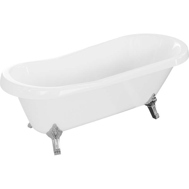 Mexen Retro свободно стояща вана 170 x 75 см, бяла, хромирани крака - 53251707500-00