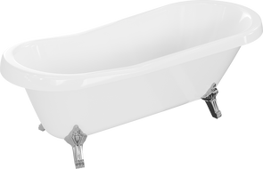 Mexen Retro самостоятелна вана 170 x 75 см, бяла, хромирани крака - 53251707500-00