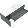 Mexen Rivel баня шкаф 160 см с мивка Otis дясно, 2S, 1D, набраздена, графит/бял мат - 91A23-16047-3-BBFFF66-W18P01