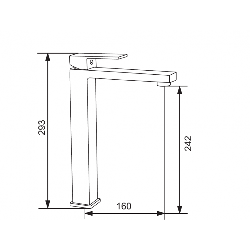 Mexen Uno висока смесителна батерия, хром - 71410-00