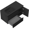 Mexen Orio баня шкаф 90 см с мивка Vela лява, 2S, 1D, черна мат - 91A13-09047-3-BBFFF71-W23L71