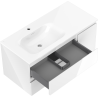 Mexen Orio шкаф за баня 100 см с мивка Vela лява, 2S, 1D, бял гланц - 91A13-10047-3-BBFFF00-W23L00