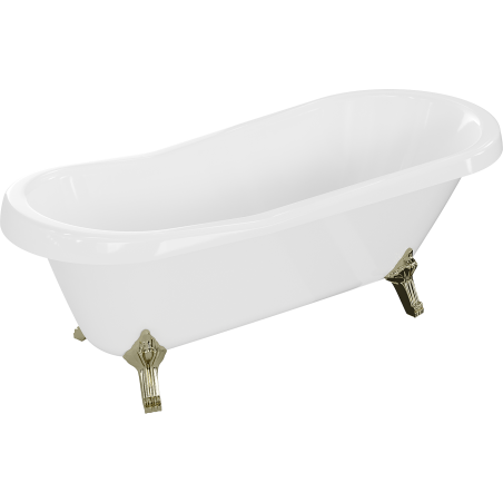 Mexen Retro свободно стояща вана 170 x 75 см, бяла, със златни крака - 53251707500-50