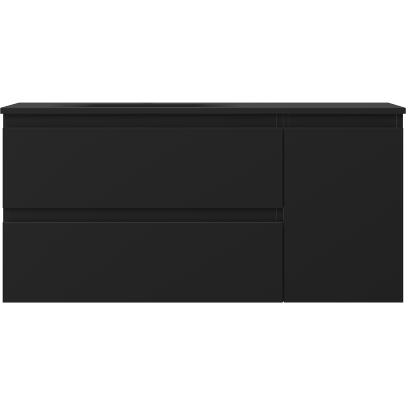 Mexen Orio шкаф за баня 100 см с мивка Vela лява, 2S, 1D, черна мат - 91A13-10047-3-BBFFF71-W23L71