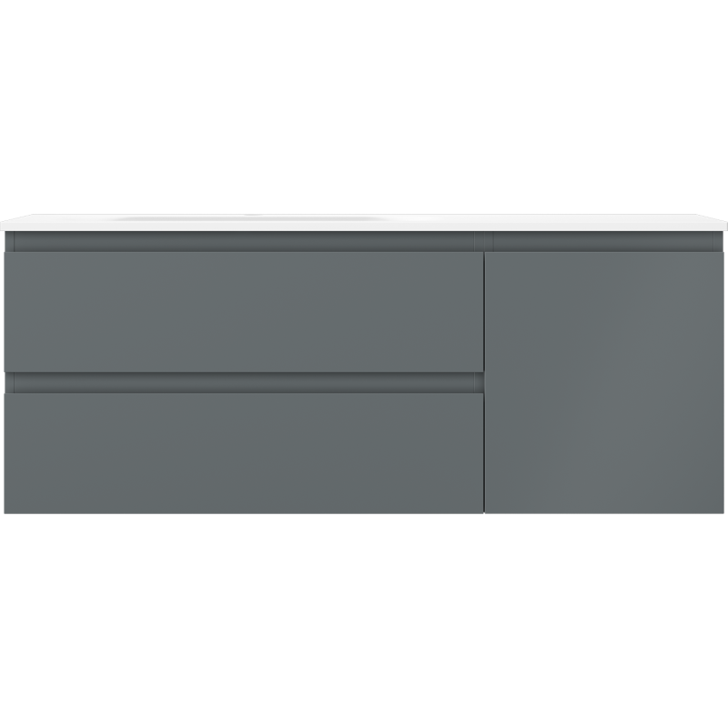 Mexen Orio баня шкаф 120 см с мивка Vela лява, 2S, 1D, графит мат/бяла мат - 91A13-12047-3-BBFFF66-W23L01
