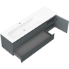 Mexen Orio шкаф за баня 160 см с мивка Vela лява, 2S, 1D, графит мат/бял мат