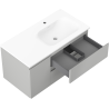 Mexen Orio шкаф за баня 90 см с мивка Vela дясна, 2S, 1D, сив мат/бял мат - 91A13-09047-3-BBFFF62-W23P01