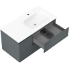 Mexen Orio шкаф за баня 90 см с мивка Vela дясна, 2S, 1D, графит мат/бял мат - 91A13-09047-3-BBFFF66-W23P01