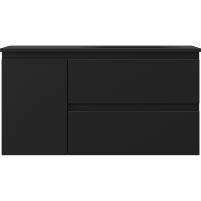 Mexen Orio баня шкаф 90 см с мивка Vela дясна, 2S, 1D, черна мат - 91A13-09047-3-BBFFF71-W23P71