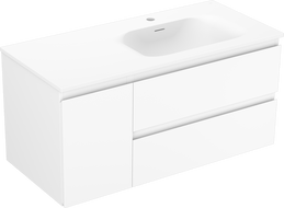 Mexen Orio шкаф за баня 100 см с мивка Vela дясна, 2S, 1D, бял мат - 91A13-10047-3-BBFFFF01-W23P01