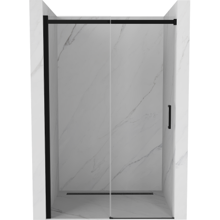 Mexen Omega плъзгащи се душ врати 110 см, прозрачни, черни - 825-110-000-70-00