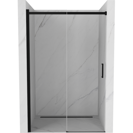 Mexen Omega плъзгащи се душ врати 120 см, прозрачни, черни - 825-120-000-70-00