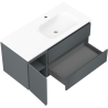 Mexen Orio шкаф за баня 100 см с мивка Vela дясна, 2S, 1D, графит мат/бяло мат