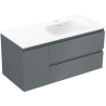 Mexen Orio шкаф за баня 100 см с мивка Vela дясна, 2S, 1D, графит мат/бяло мат