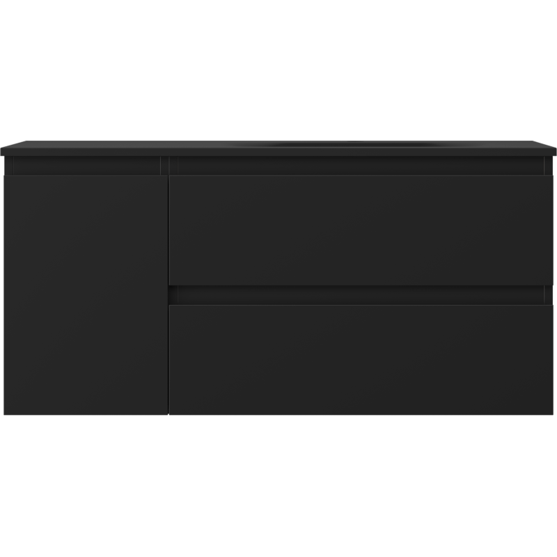 Mexen Orio шкаф за баня 100 см с мивка Vela дясна, 2S, 1D, черен мат