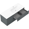 Mexen Orio шкаф за баня 120 см с мивка Vela дясна, 2S, 1D, графит мат/бял мат
