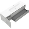 Mexen Orio шкаф за баня 160 см с умивалник Vela дясно, 2S, 1D, сив мат/бял мат - 91A13-16047-3-BBFFF62-W23P01