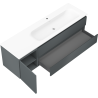 Mexen Orio шкаф за баня 160 см с мивка Vela дясна, 2S, 1D, графит мат/бял мат