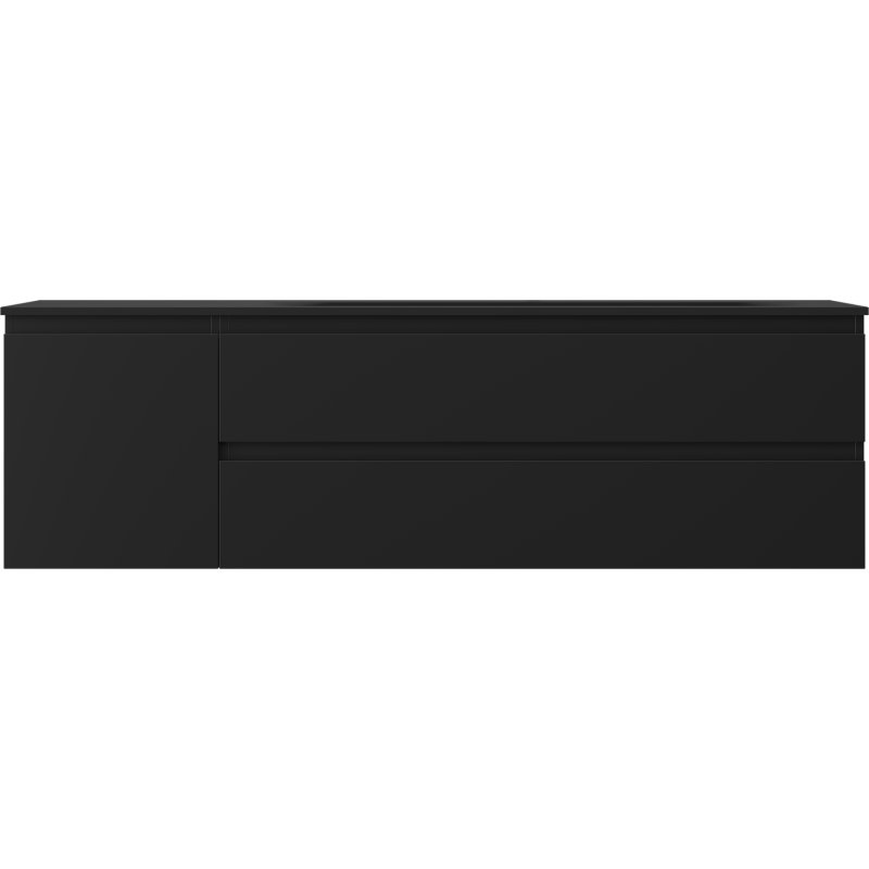 Mexen Orio шкафче за баня 160 см с мивка Vela дясна, 2S, 1D, черна мат - 91A13-16047-3-BBFFF71-W23P71