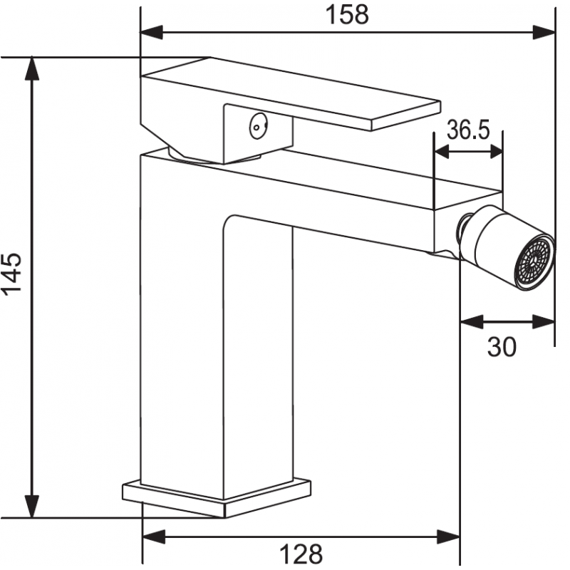 Mexen Uno златен смесител за биде - 71420-50