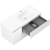 Mexen Rivel шкафче за баня 100 см с мивка Vela дясно, 2S, 1D, набраздено, бяло мат - 91A23-10047-3-BBFFF01-W23P01