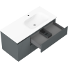 Mexen Rivel баня шкаф 100 см с мивка Vela дясна, 2S, 1D, оребрена, графит/бял мат - 91A23-10047-3-BBFFF66-W23P01