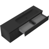 Mexen Rivel баня шкаф 160 см с мивка Vela дясна, 2S, 1D, оребрена, черна мат