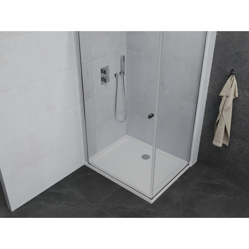 Mexen Pretoria Сгъваема душ кабина 70 x 110 см, прозрачна, хром + поддушово