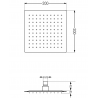 Mexen Slim дъждовалка 20 x 20 см, хром - 79120-00