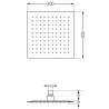 Mexen Slim дъждовна глава 20 x 20 см, хром - 79120-00