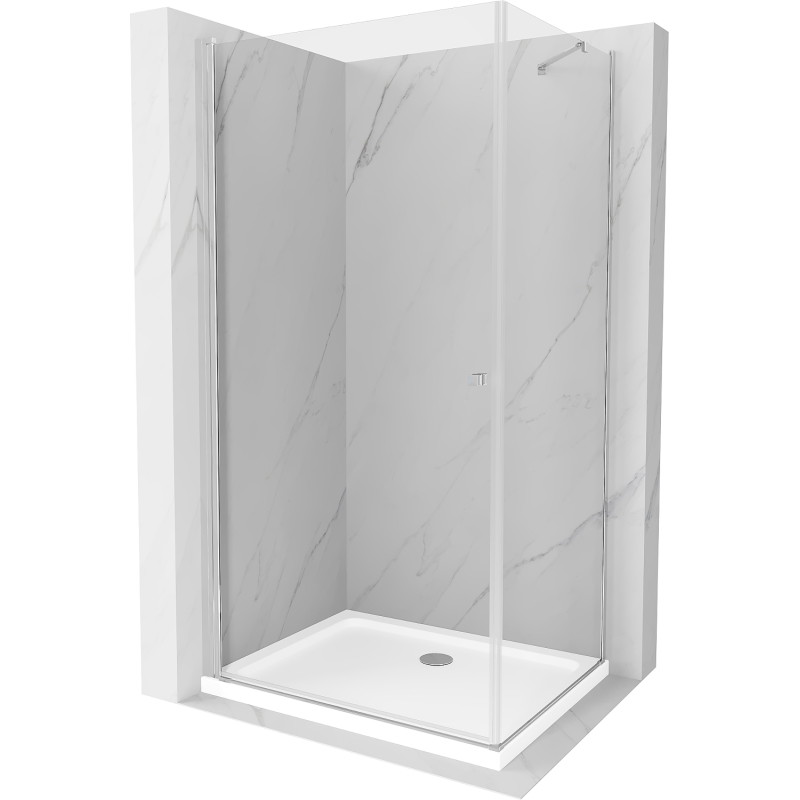 Mexen Pretoria душ кабина с отваряеми врати 100 x 120 см, прозрачно стъкло, хром +