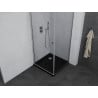 Mexen Pretoria отваряема душ кабина 70 x 70 см, прозрачна, хром + черен Flat