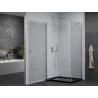 Mexen Pretoria душ кабина отваряем 70 x 110 см, прозрачен, хром + Flat под душ, черен - 852-070-110-01-00-4070