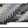 Mexen Pretoria душ кабина с отваряеми врати 70 x 120 см, прозрачна, хром + душ тава Flat, черна - 852-070-120-01-00-4070