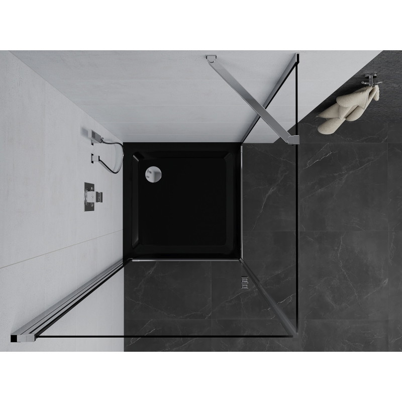 Mexen Pretoria отваряща се душ кабина 90 x 90 см, прозрачна, хромирана +