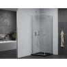 Mexen Pretoria люлееща се душ кабина 90 x 90 см, прозрачна, хром + плитка Flat,