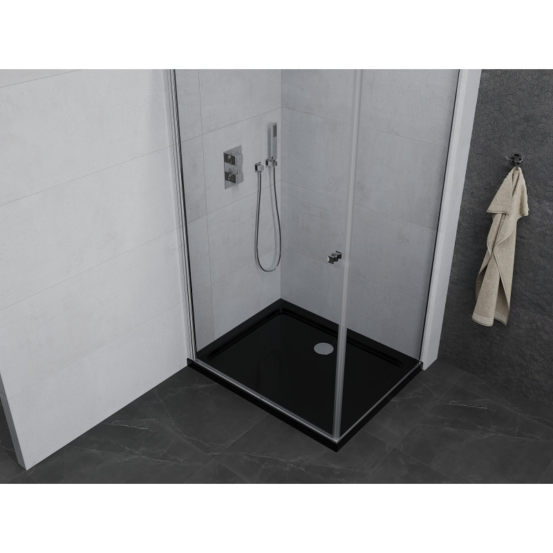 Mexen Pretoria душ кабина с панти 90 x 120 см, прозрачна, хромирана + душ корито