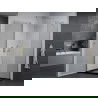 Mexen Pretoria душ кабина отваряем 100 x 70 см, прозрачен, хром + душ тава Flat, черен - 852-100-070-01-00-4070