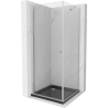 Mexen Pretoria отваряща се душ кабина 100 x 100 см, прозрачна, хромирана + тесен