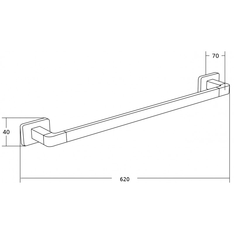 Mexen Asis закачалка за кърпи, хром - 7017624-00