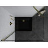 Mexen Pretoria отваряща се душ кабина 90 x 80 см, прозрачна, златна + плосък