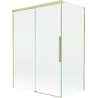 Mexen Rox параван за вана, двукрилен плъзгащ се 120 + 70 x 150 см, прозрачен, златист матов - 8C9-120-070-55-00