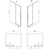 Mexen Rox плъзгащи се душ врати 120 cm, прозрачни, черни - 8C2-120-000-70-00