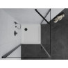 Mexen Pretoria душ кабина с отваряща врата 70 x 70 см, прозрачна, черна + корито