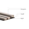 Mexen Lam-B стенни ламели 275 x 31,5 cm, HDF плоча 4 mm, Избелeн Дъб - S100-275317-2812-064